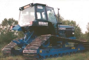 Designed tracks for conventional tractors for working on peat bogs in Ireland.